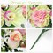 Artificial Flowers Bouquet – 2 Pack Faux Silk Roses, Carnations & Orchids, Mixed Floral Arrangement for Home, Office, Memorial, and Cemetery Decoration